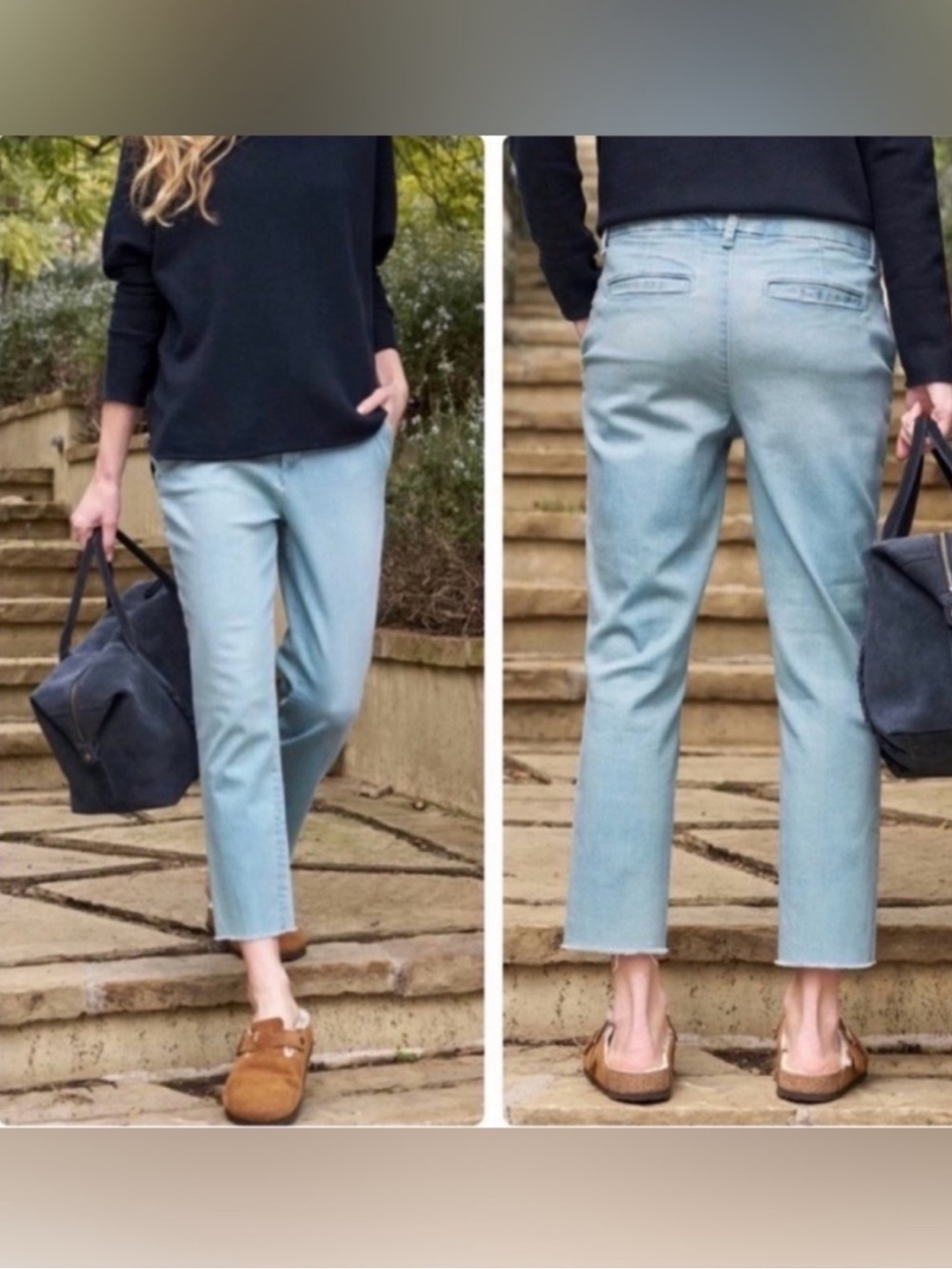 Frank & Eileen WICKLOW Soft Blue, Italian Performance Twill Pant